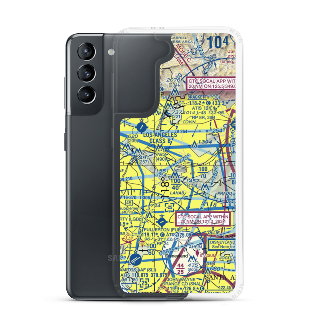 L A County Sheriff's Department Heliport (7L5) VFR Sectional Samsung Case Samsung Galaxy S21 model shown