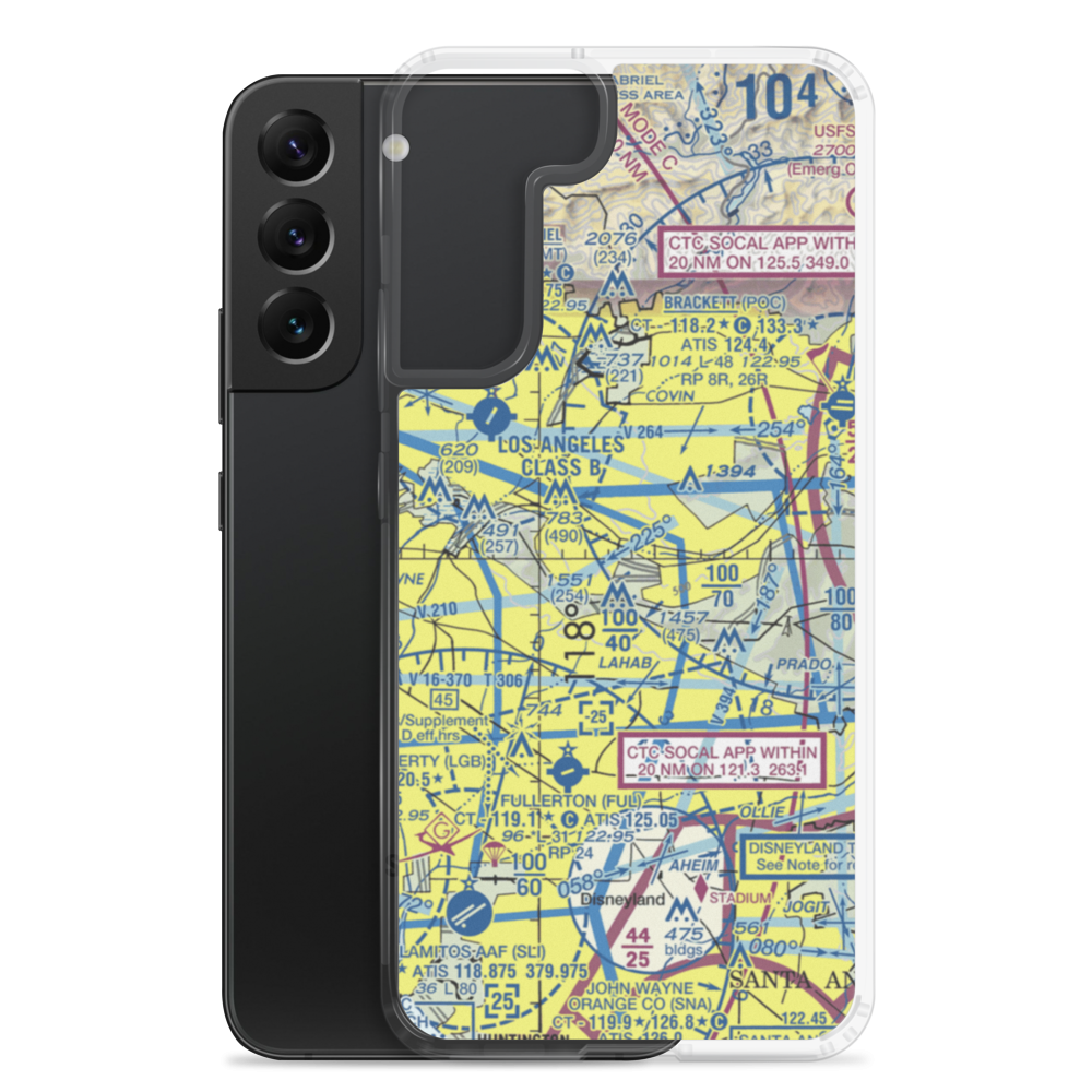 L A County Sheriff's Department Heliport (7L5) VFR Sectional Samsung Case Samsung Galaxy S22 Plus model shown