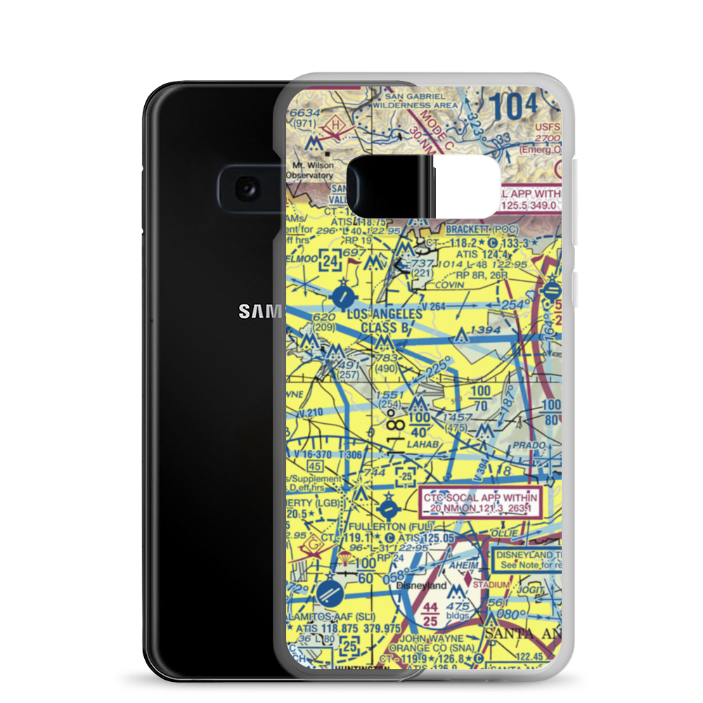 L A County Sheriff's Department Heliport (7L5) VFR Sectional Samsung Case Samsung Galaxy S10e model shown