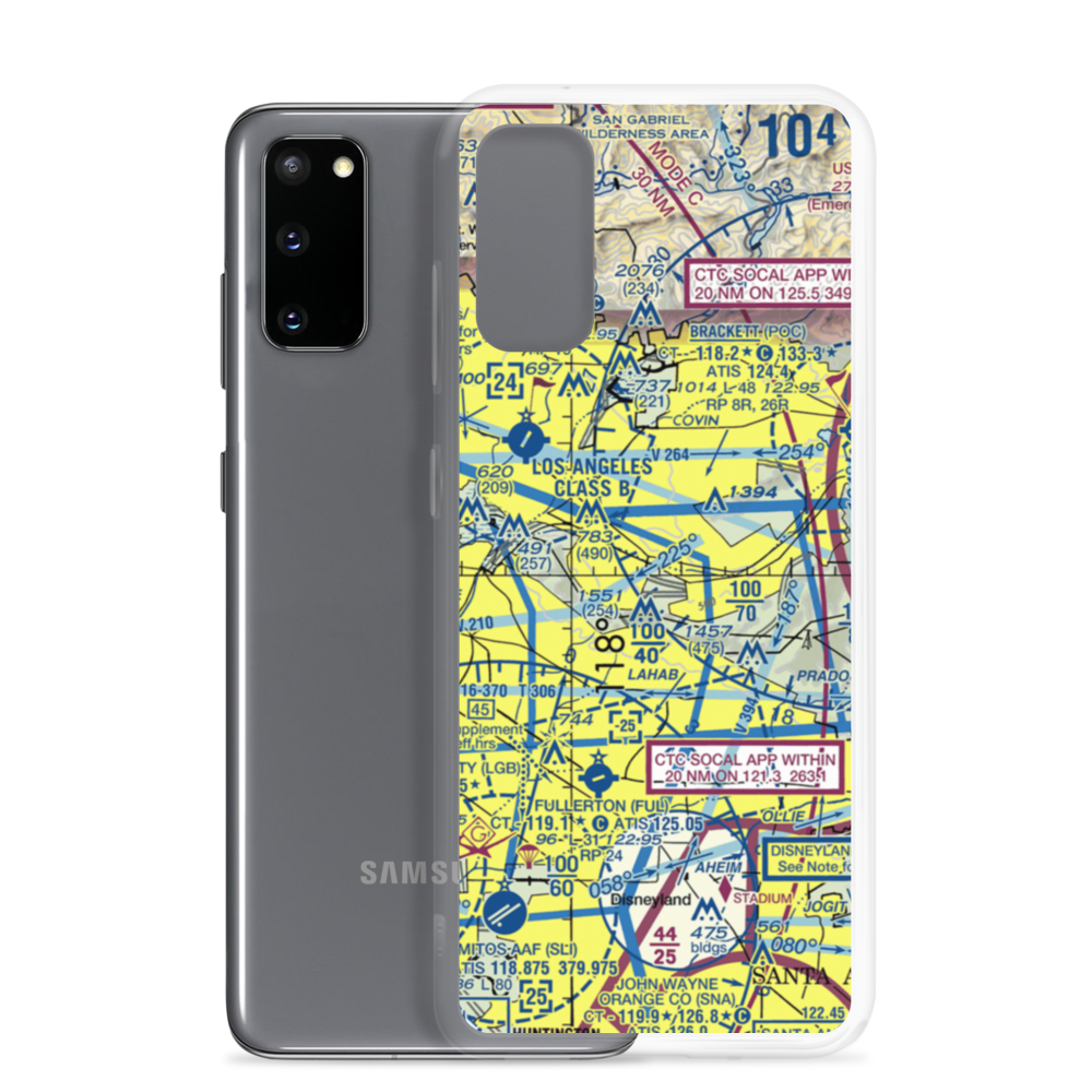 L A County Sheriff's Department Heliport (7L5) VFR Sectional Samsung Case Samsung Galaxy S20 model shown