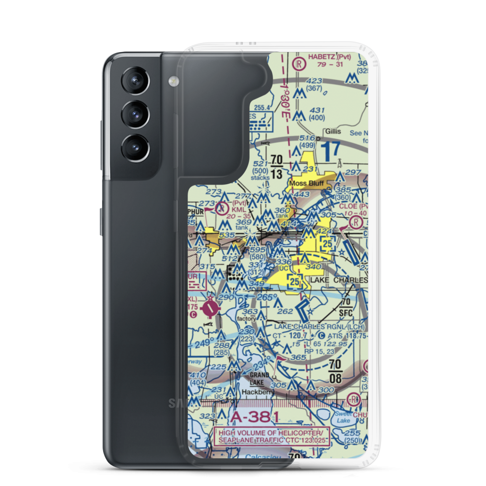 L Auberge du Lac Hotel Seaplane Base (29LS) VFR Sectional Samsung Case Samsung Galaxy S21 model shown