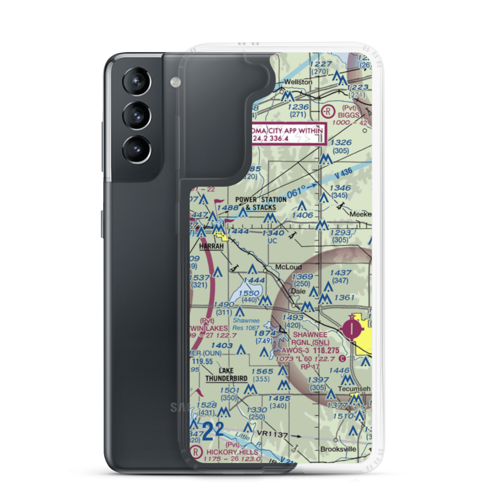 L D Airport (56OK) VFR Sectional Samsung Case Samsung Galaxy S21 model shown
