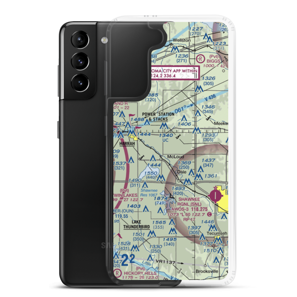 L D Airport (56OK) VFR Sectional Samsung Case Samsung Galaxy S21 Plus model shown