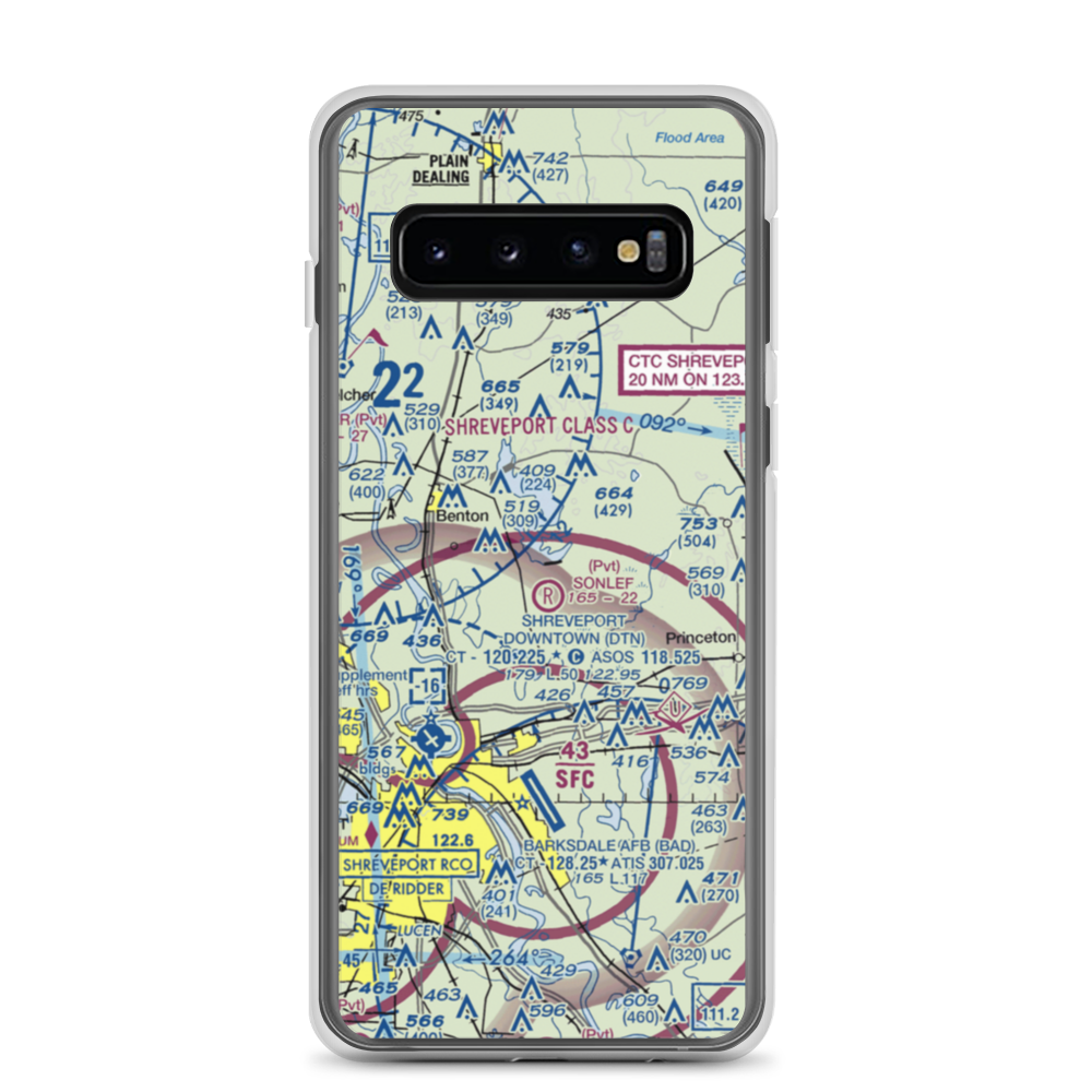 L J Earnest Airport (LS69) VFR Sectional Samsung Case Samsung Galaxy S10 model shown