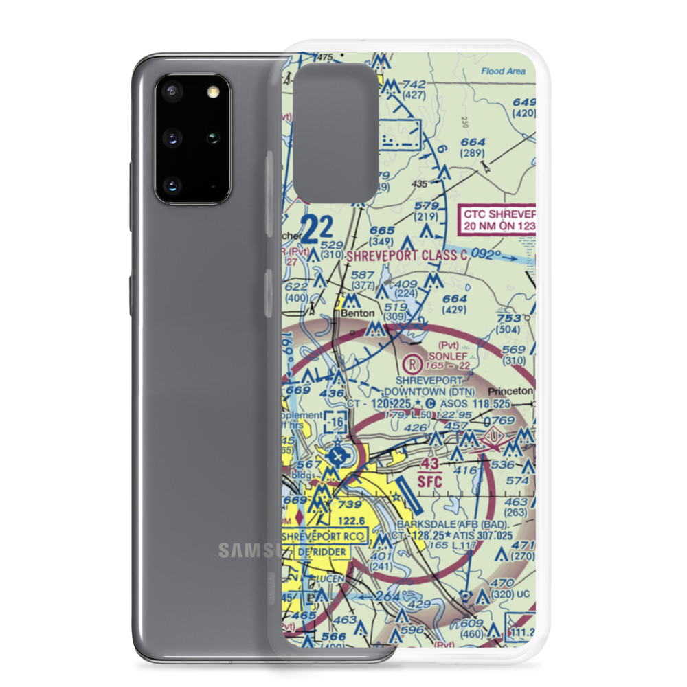 L J Earnest Airport (LS69) VFR Sectional Samsung Case Samsung Galaxy S20 Plus model shown