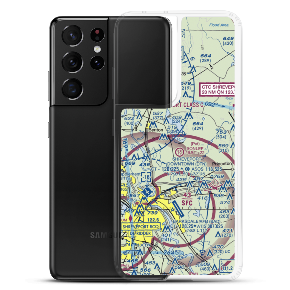 L J Earnest Airport (LS69) VFR Sectional Samsung Case Samsung Galaxy S21 Ultra model shown