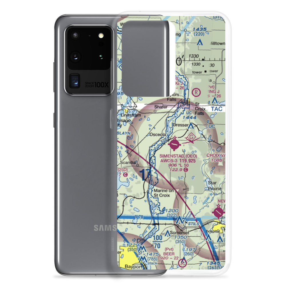 L O Simenstad Municipal Airport (OEO) VFR Sectional Samsung Case Samsung Galaxy S20 Ultra model shown