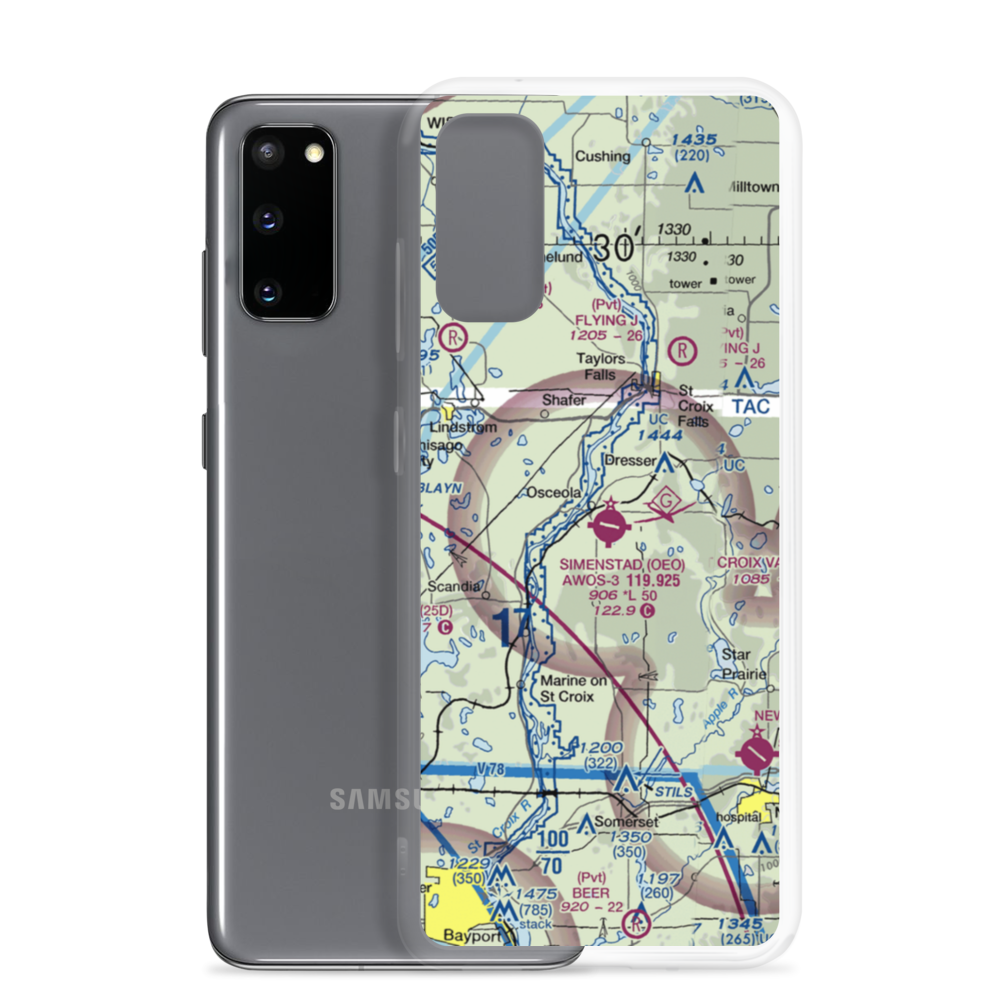 L O Simenstad Municipal Airport (OEO) VFR Sectional Samsung Case Samsung Galaxy S20 model shown