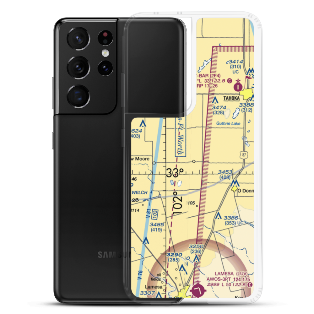 L P Askew Farms Airport (00XS) VFR Sectional Samsung Case Samsung Galaxy S21 Ultra model shown