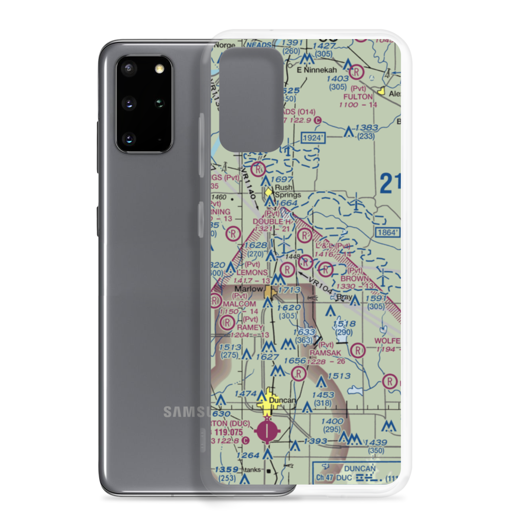 L&L Airport (OK89) VFR Sectional Samsung Case Samsung Galaxy S20 Plus model shown