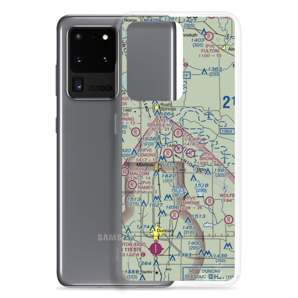 L&L Airport (OK89) VFR Sectional Samsung Case Samsung Galaxy S20 Ultra model shown