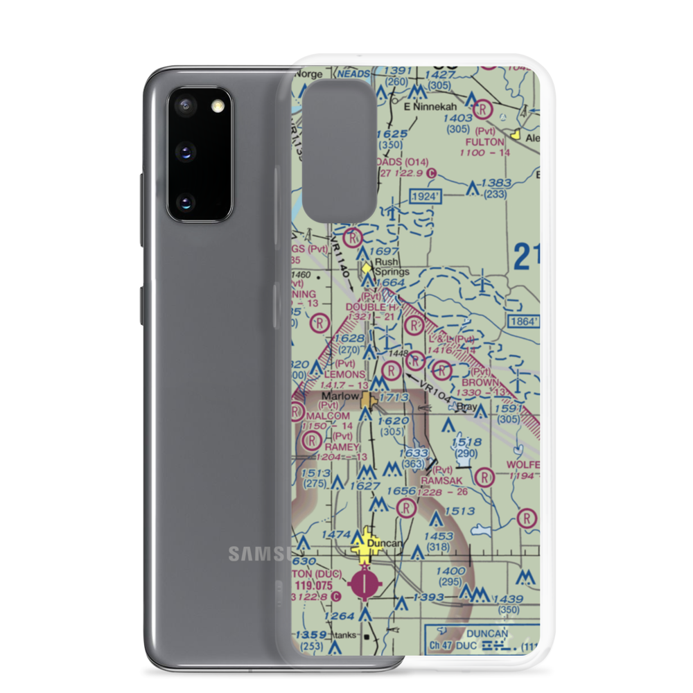 L&L Airport (OK89) VFR Sectional Samsung Case Samsung Galaxy S20 model shown