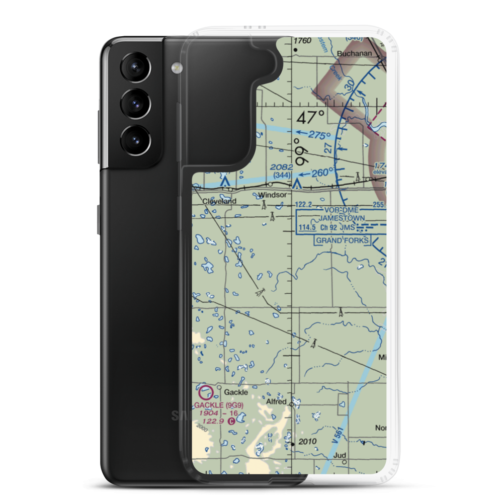 L. Seckerson Airstrip (NA84) VFR Sectional Samsung Case Samsung Galaxy S21 Plus model shown