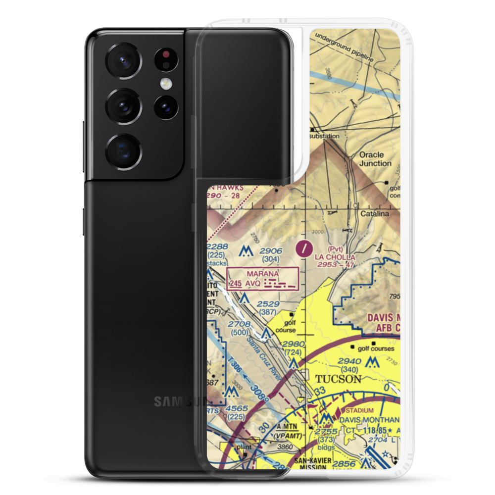 La Cholla Airpark (57AZ) VFR Sectional Samsung Case Samsung Galaxy S21 Ultra model shown