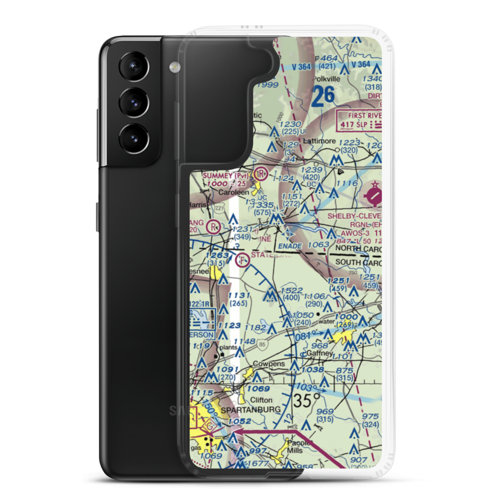 La Dolce Terra Airport (38SC) VFR Sectional Samsung Case Samsung Galaxy S21 Plus model shown