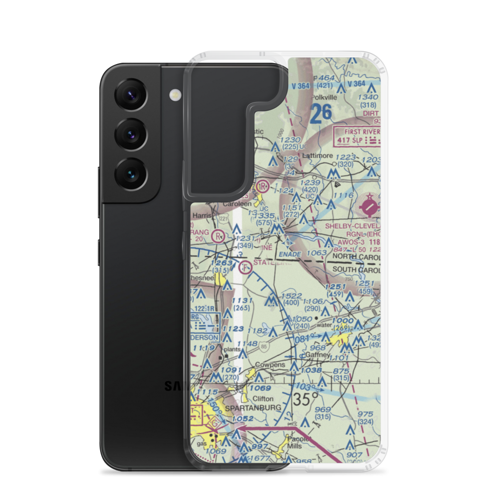 La Dolce Terra Airport (38SC) VFR Sectional Samsung Case Samsung Galaxy S22 model shown