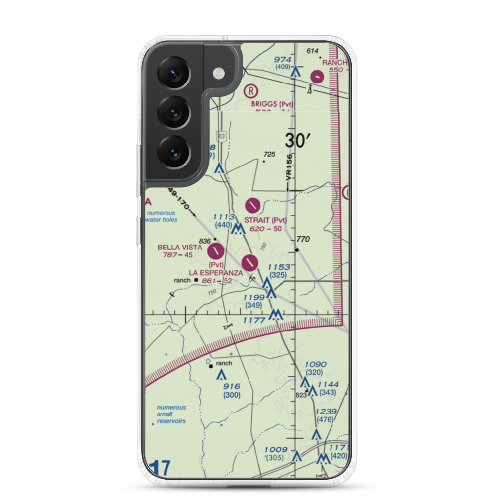 La Esperanza Ranch Airport (TE29) VFR Sectional Samsung Case Samsung Galaxy S22 Plus model shown
