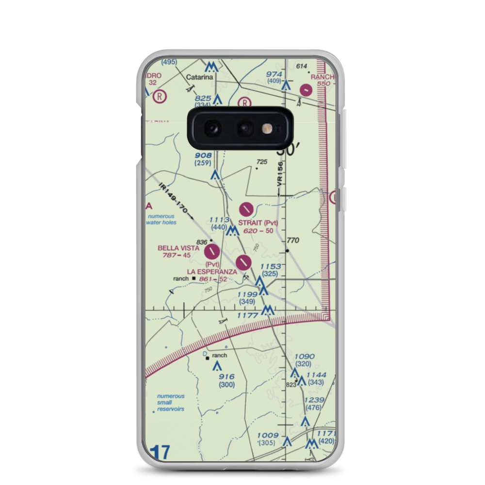 La Esperanza Ranch Airport (TE29) VFR Sectional Samsung Case Samsung Galaxy S10e model shown