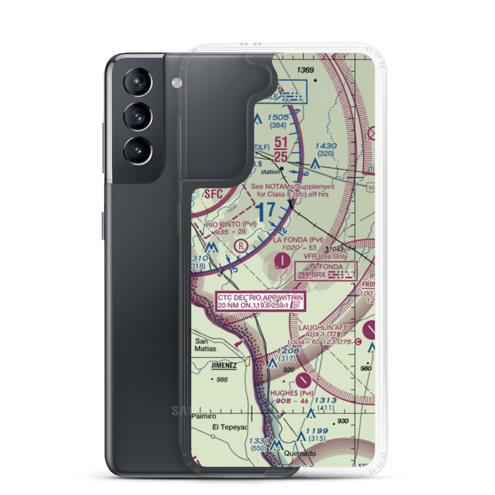 La Fonda Ranch Airport (2TX3) VFR Sectional Samsung Case Samsung Galaxy S21 model shown