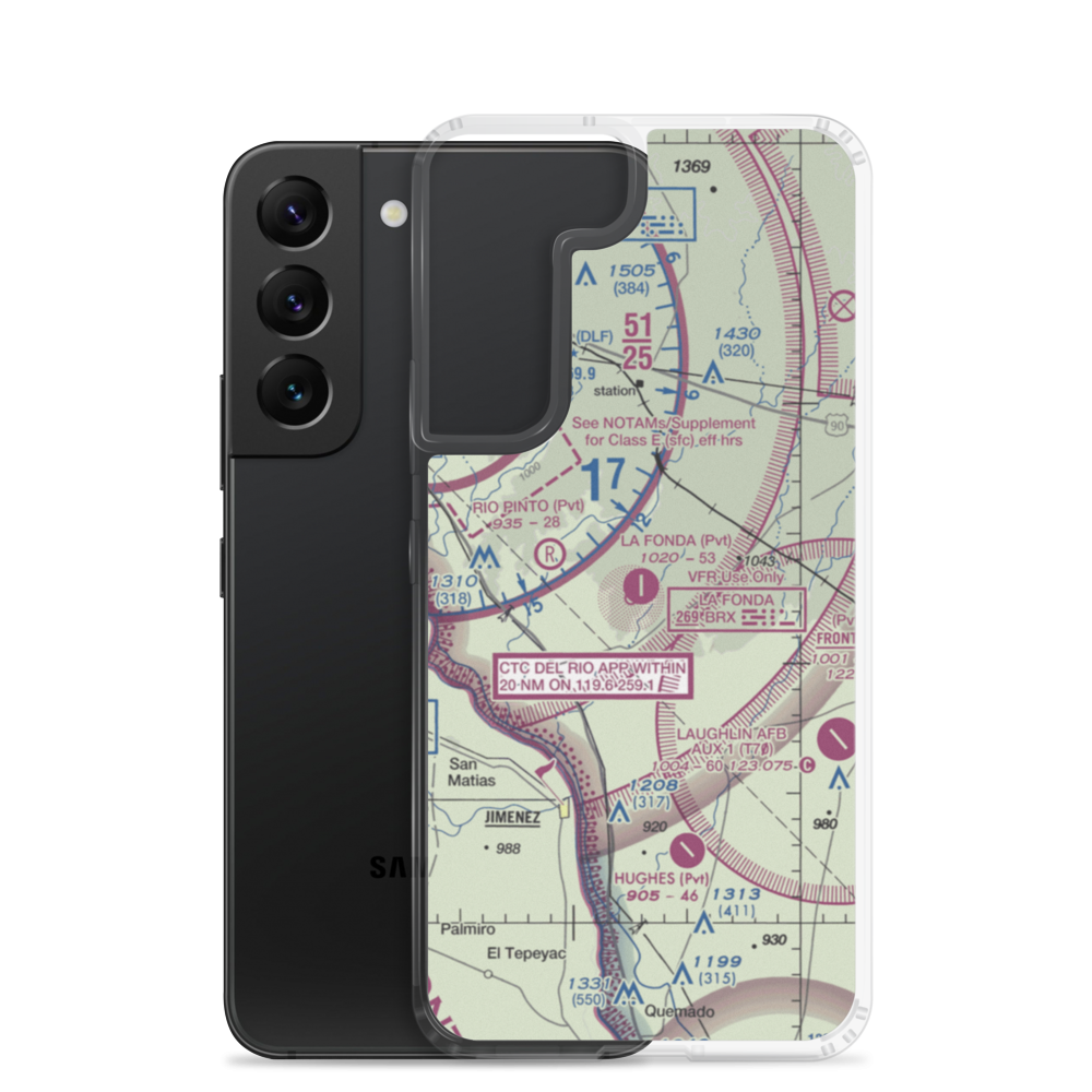 La Fonda Ranch Airport (2TX3) VFR Sectional Samsung Case Samsung Galaxy S22 model shown