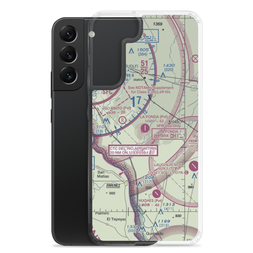 La Fonda Ranch Airport (2TX3) VFR Sectional Samsung Case Samsung Galaxy S22 Plus model shown