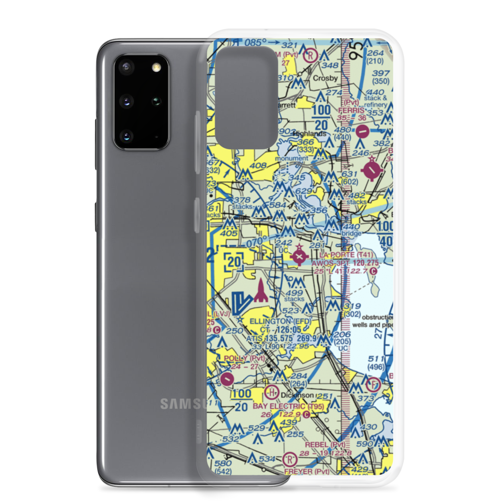 La Porte Municipal Airport (T41) VFR Sectional Samsung Case Samsung Galaxy S20 Plus model shown