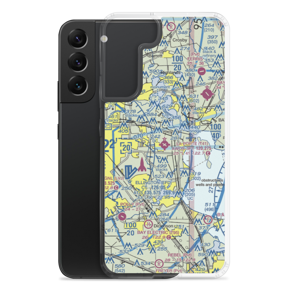 La Porte Municipal Airport (T41) VFR Sectional Samsung Case Samsung Galaxy S22 Plus model shown