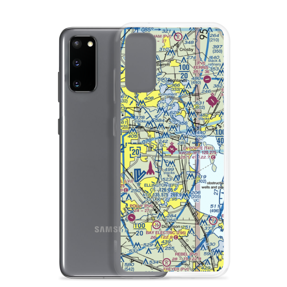 La Porte Municipal Airport (T41) VFR Sectional Samsung Case Samsung Galaxy S20 model shown