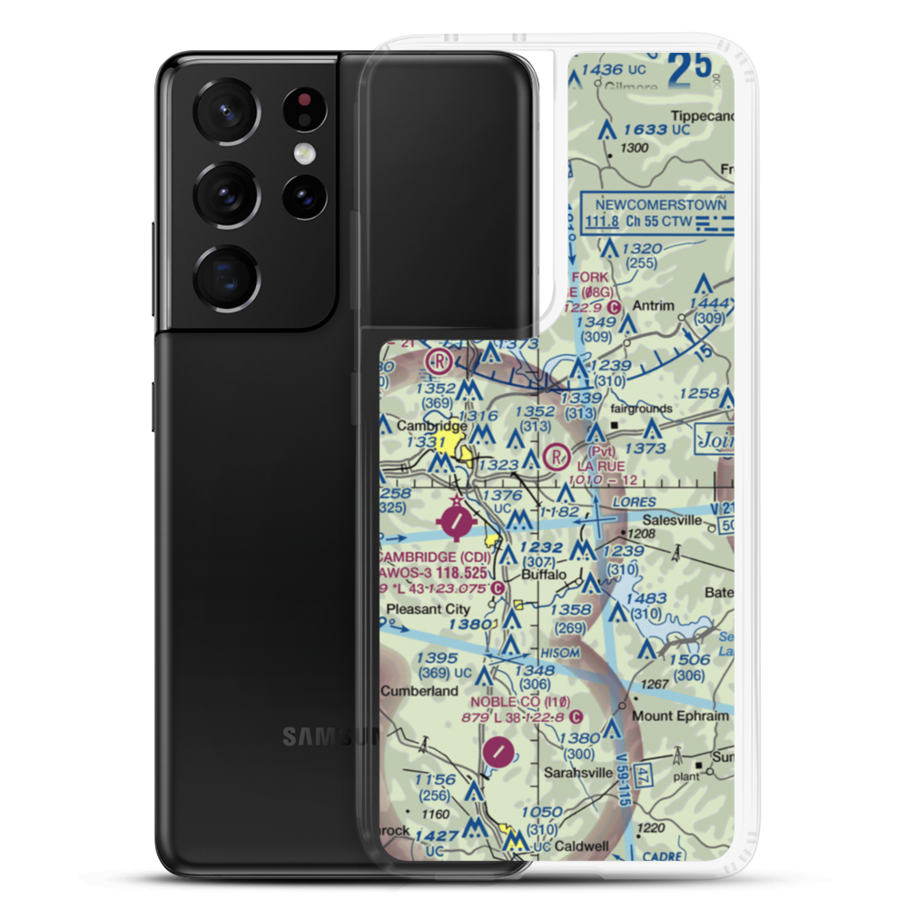 La Rue Airport (OH94) VFR Sectional Samsung Case Samsung Galaxy S21 Ultra model shown