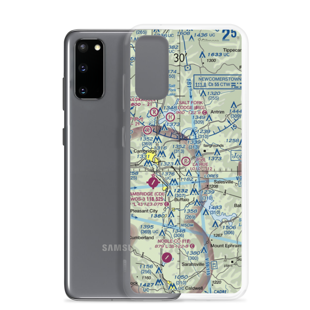 La Rue Airport (OH94) VFR Sectional Samsung Case Samsung Galaxy S20 model shown