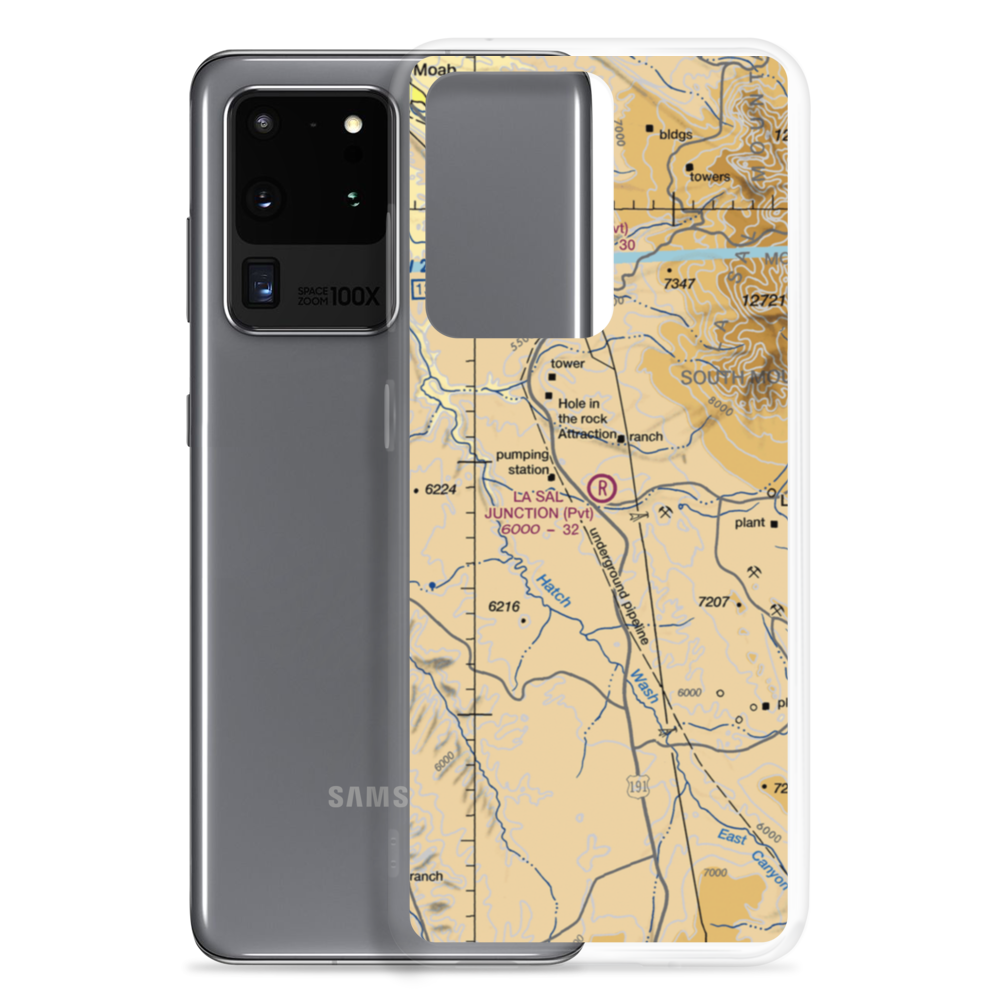 La Sal Junction Airport (01UT) VFR Sectional Samsung Case Samsung Galaxy S20 Ultra model shown