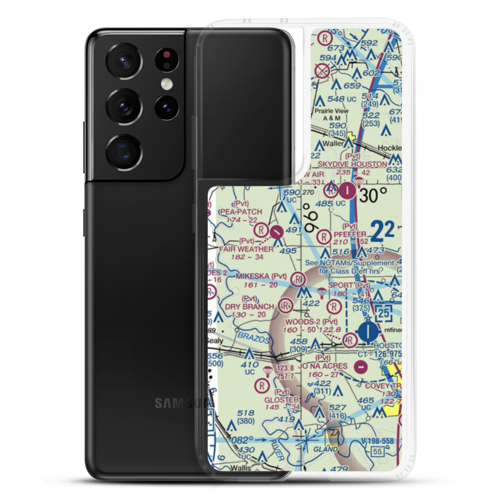 Laas Farm Airport (1TS1) VFR Sectional Samsung Case Samsung Galaxy S21 Ultra model shown