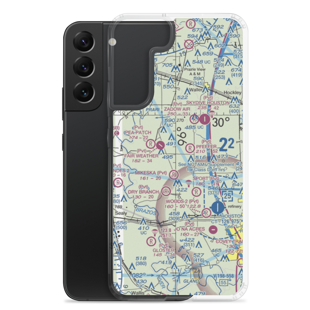 Laas Farm Airport (1TS1) VFR Sectional Samsung Case Samsung Galaxy S22 Plus model shown