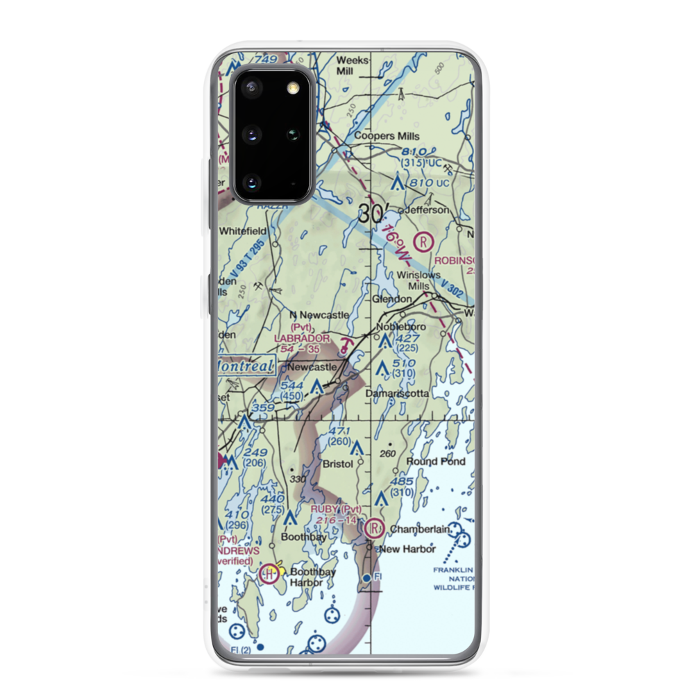 Labrador Landing Seaplane Base (74ME) VFR Sectional Samsung Case Samsung Galaxy S20 Plus model shown