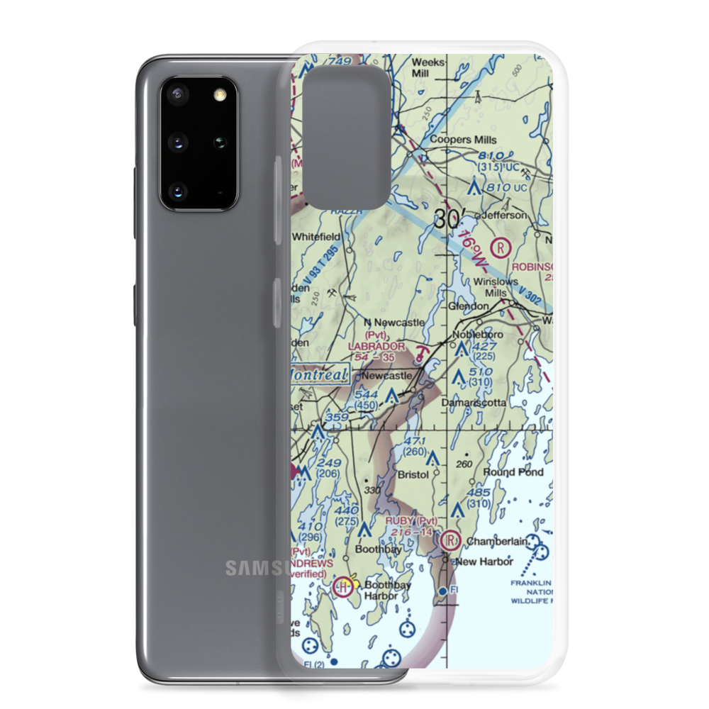 Labrador Landing Seaplane Base (74ME) VFR Sectional Samsung Case Samsung Galaxy S20 Plus model shown