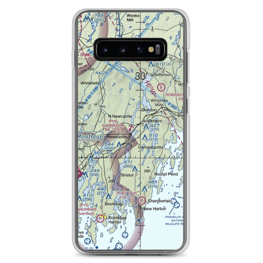Labrador Landing Seaplane Base (74ME) VFR Sectional Samsung Case Samsung Galaxy S10+ model shown