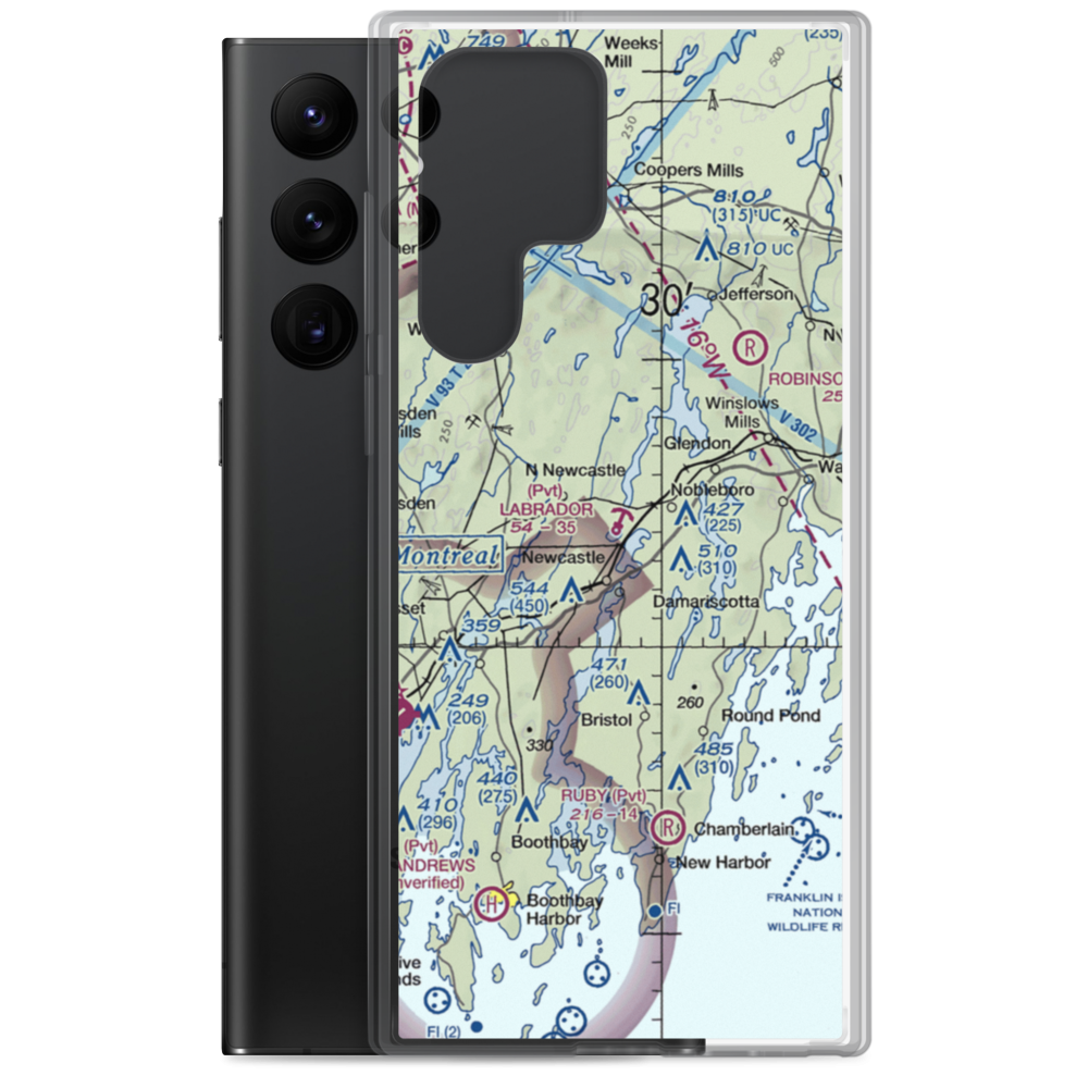 Labrador Landing Seaplane Base (74ME) VFR Sectional Samsung Case Samsung Galaxy S22 Ultra model shown