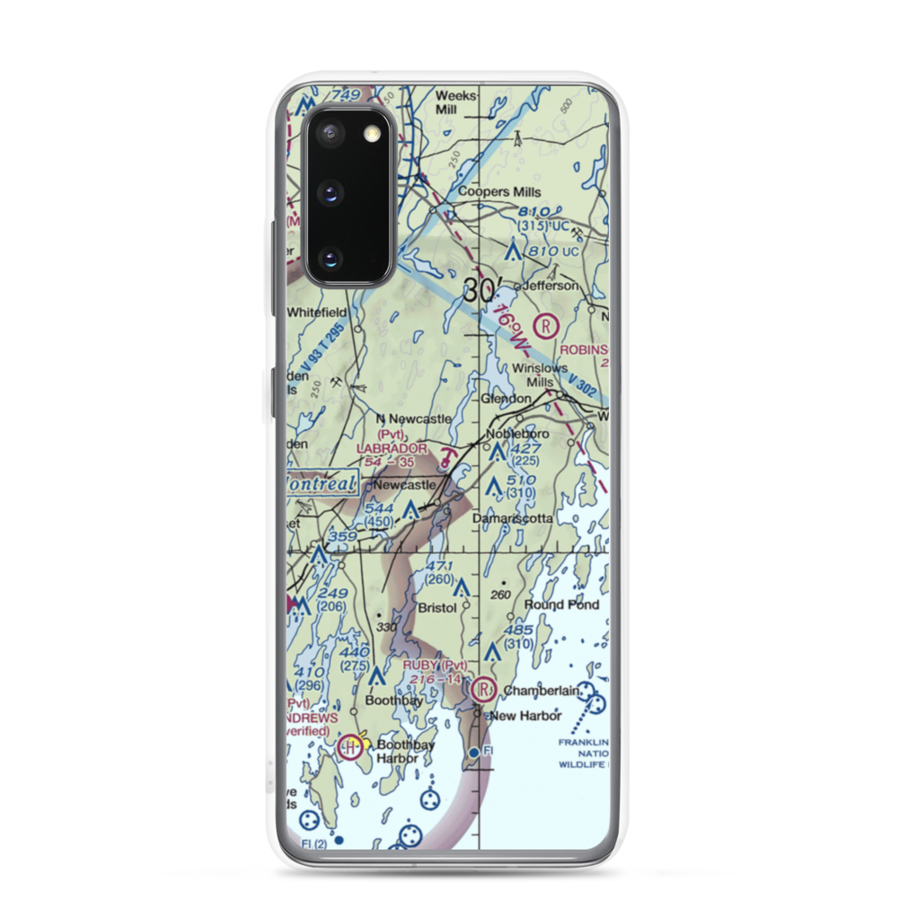 Labrador Landing Seaplane Base (74ME) VFR Sectional Samsung Case Samsung Galaxy S20 model shown