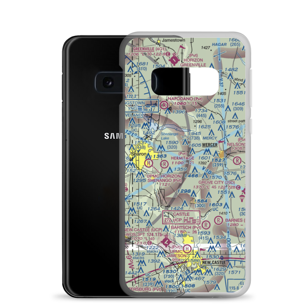 Lackawannock Airport (PN99) VFR Sectional Samsung Case Samsung Galaxy S10e model shown