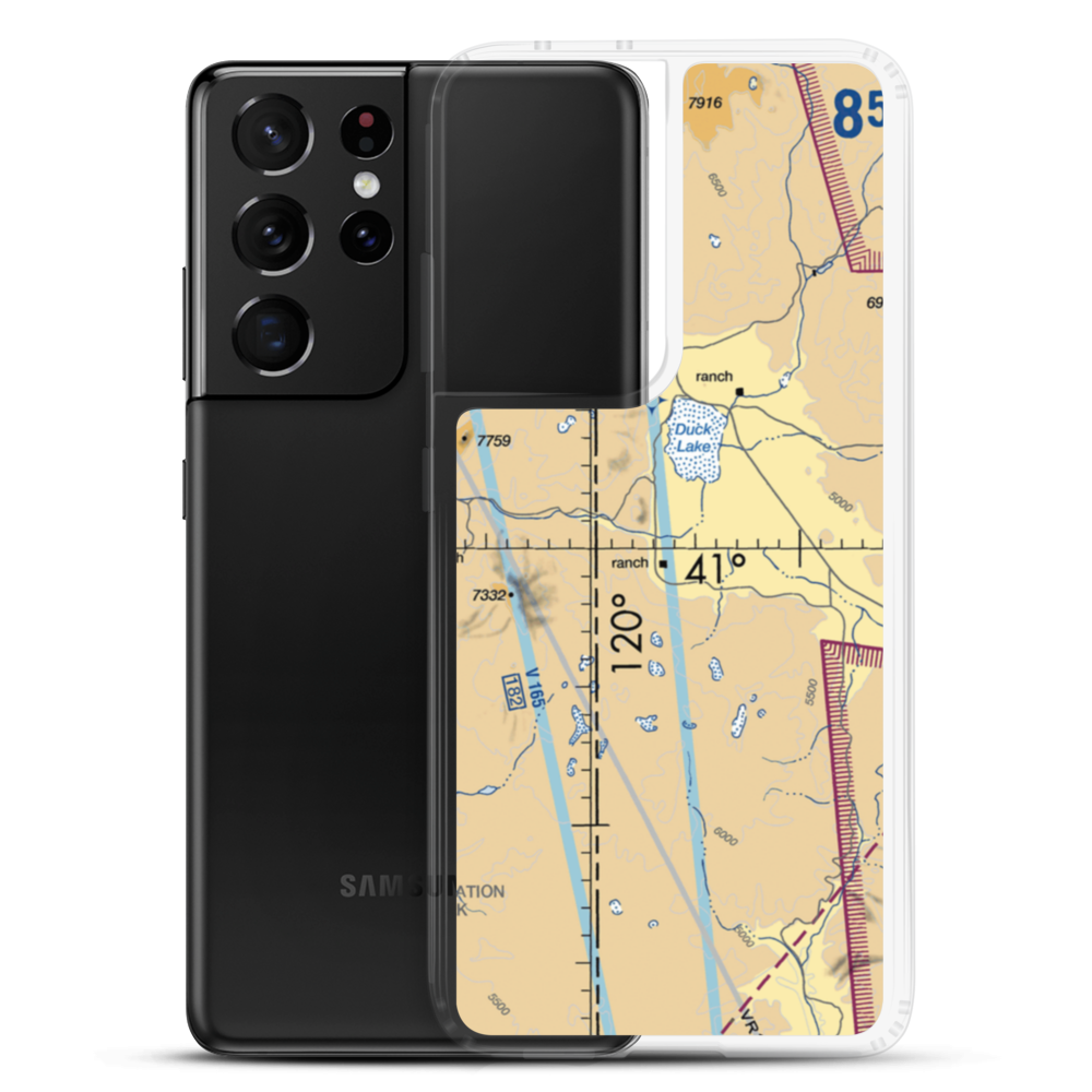 Lackerman Ranch Airport (NV16) VFR Sectional Samsung Case Samsung Galaxy S21 Ultra model shown