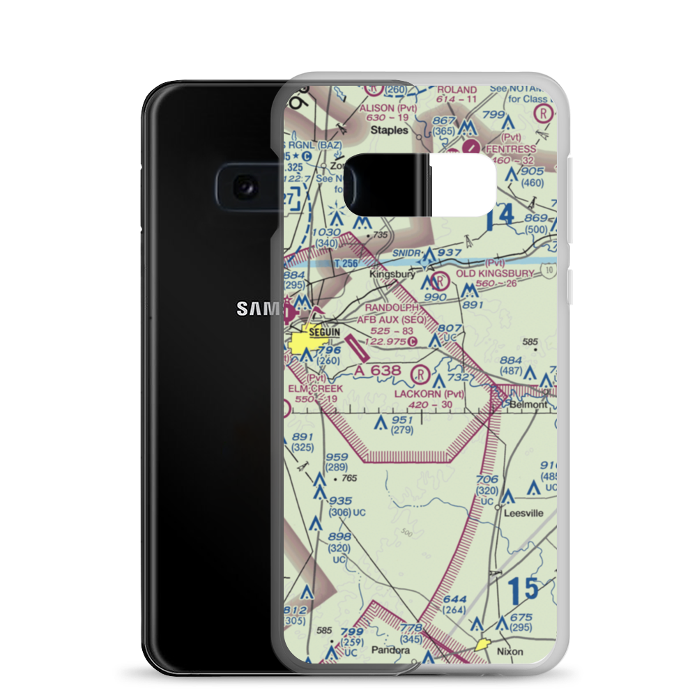 Lackorn Airport (TE51) VFR Sectional Samsung Case Samsung Galaxy S10e model shown