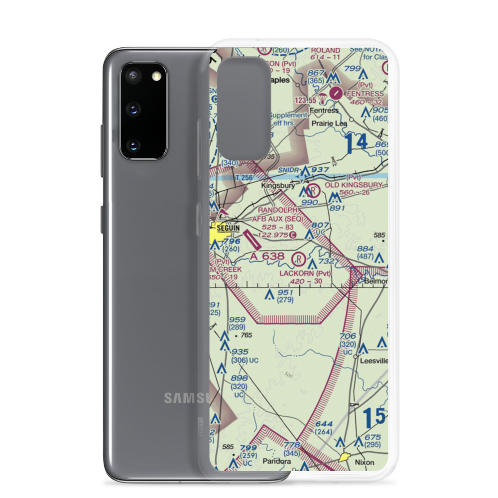 Lackorn Airport (TE51) VFR Sectional Samsung Case Samsung Galaxy S20 model shown
