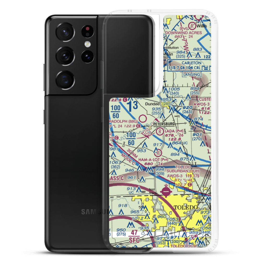 Lada Airport (7MI5) VFR Sectional Samsung Case Samsung Galaxy S21 Ultra model shown