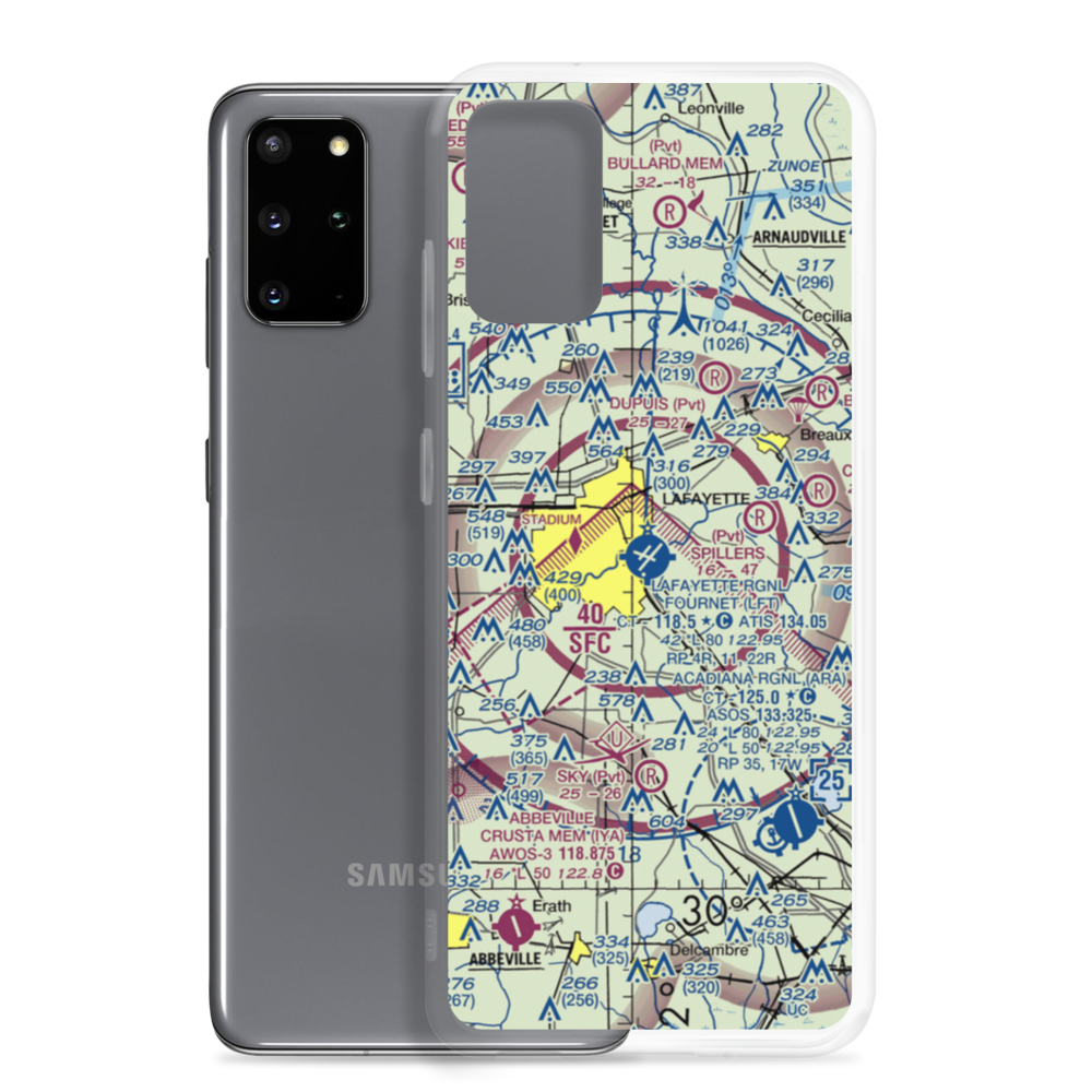Lafayette Regional Airport (LFT) VFR Sectional Samsung Case Samsung Galaxy S20 Plus model shown