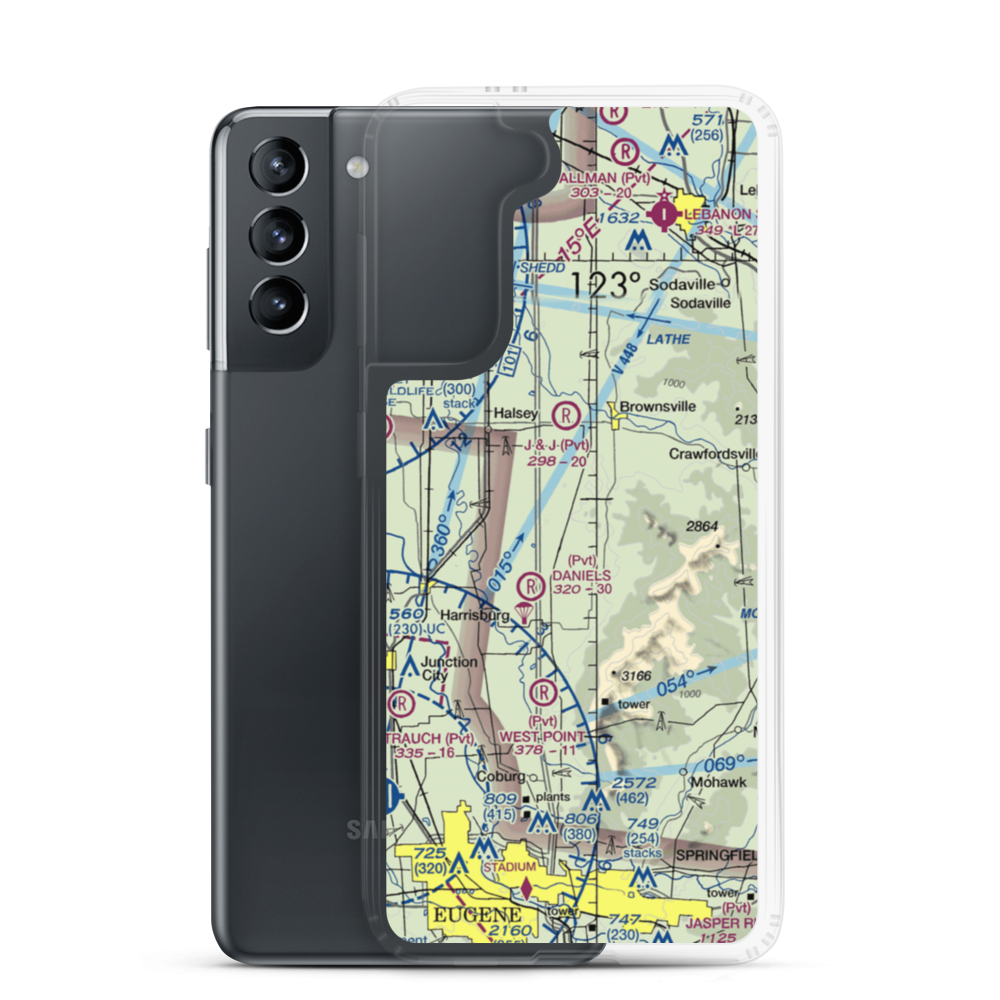 Lafferty Field (9OR0) VFR Sectional Samsung Case Samsung Galaxy S21 model shown