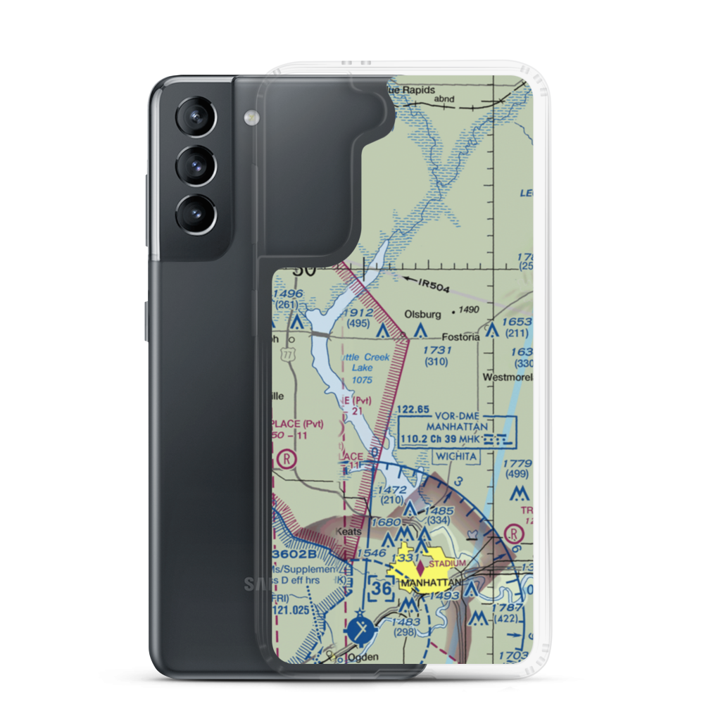 Laflin Ranch Airport (SN99) VFR Sectional Samsung Case Samsung Galaxy S21 model shown