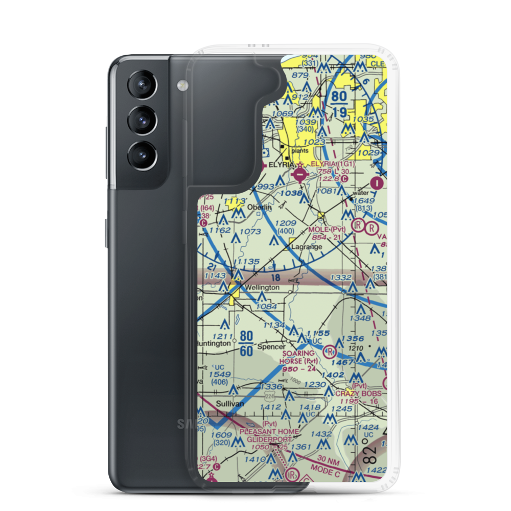 Lagrange Airport (92D) VFR Sectional Samsung Case Samsung Galaxy S21 model shown
