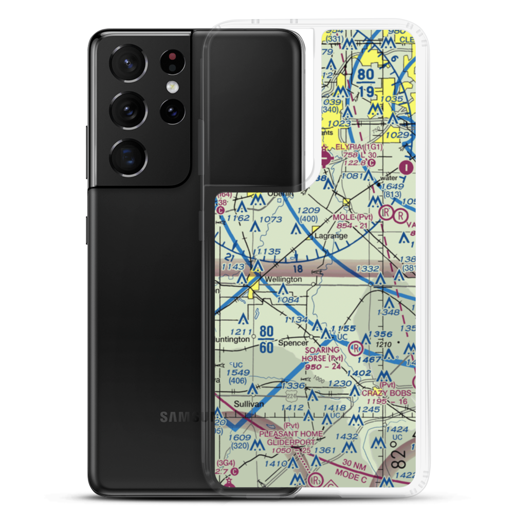 Lagrange Airport (92D) VFR Sectional Samsung Case Samsung Galaxy S21 Ultra model shown