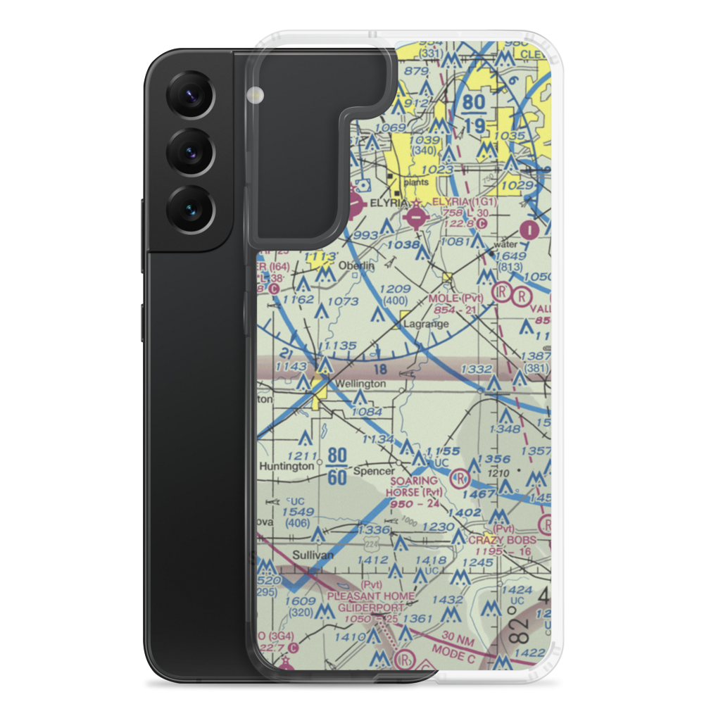 Lagrange Airport (92D) VFR Sectional Samsung Case Samsung Galaxy S22 Plus model shown