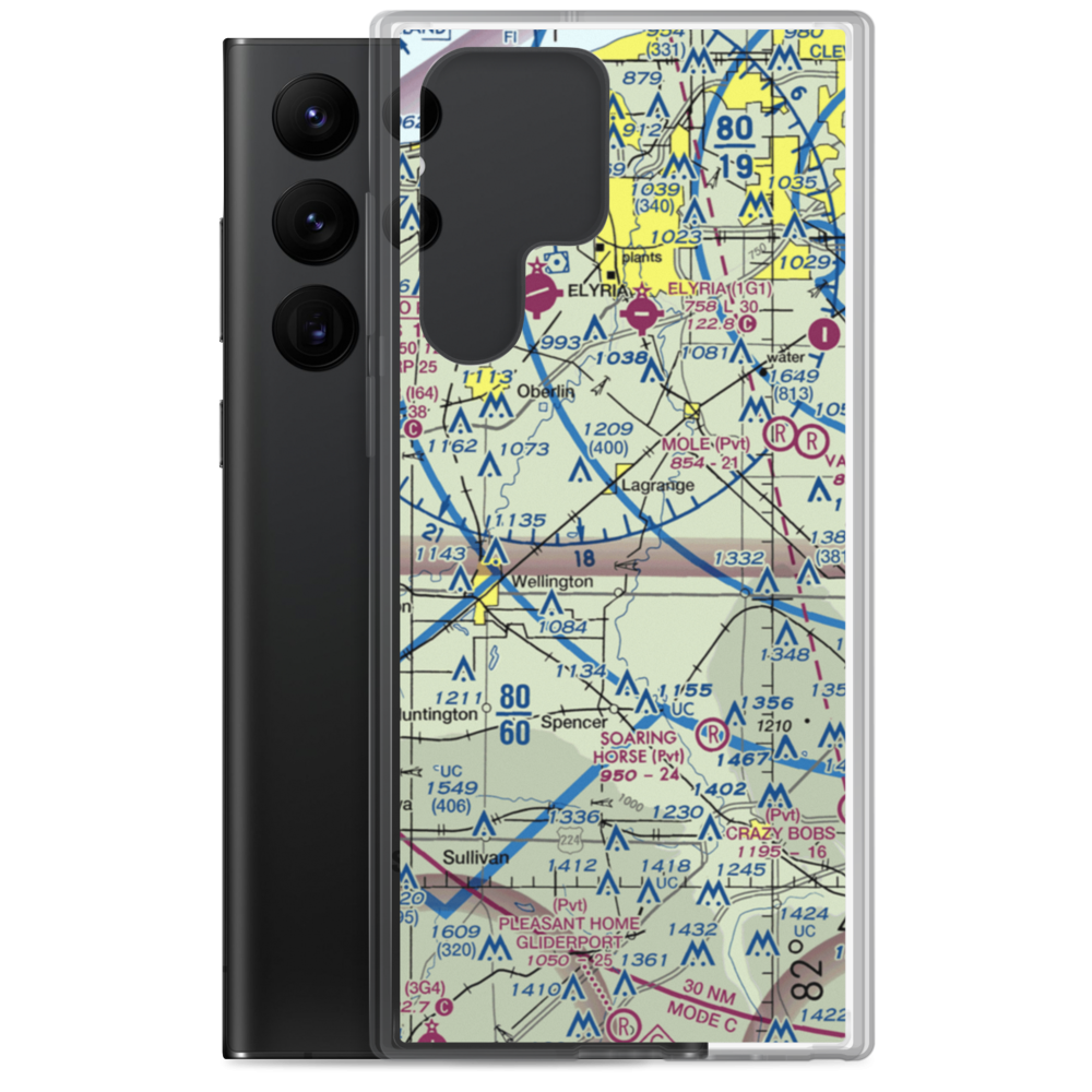 Lagrange Airport (92D) VFR Sectional Samsung Case Samsung Galaxy S22 Ultra model shown